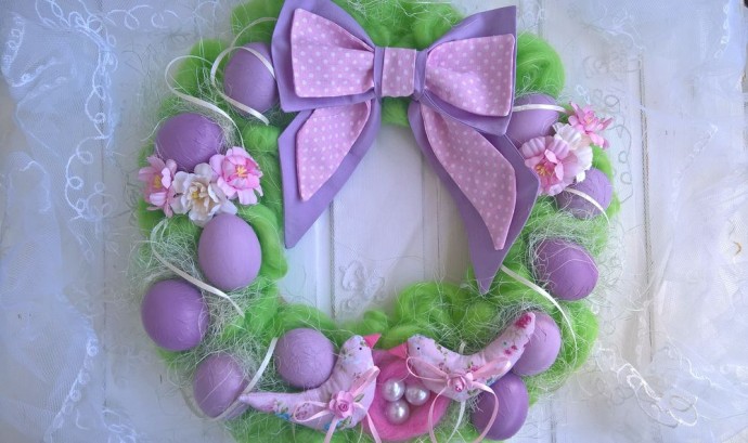 Создаем пасхальный венок