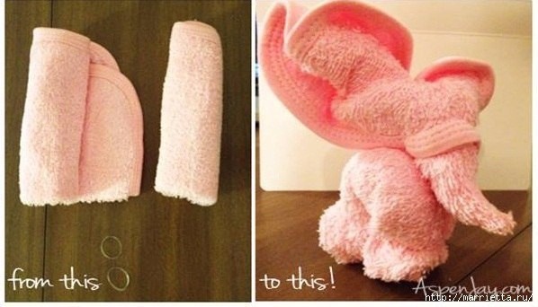 Слоники из полотенца