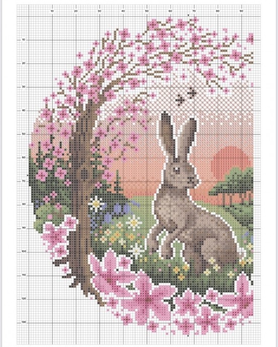 ​Вышиваем кролика весной