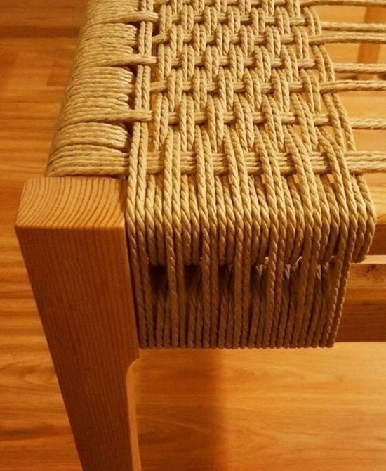 Плетеные сидения банкеток и стульев