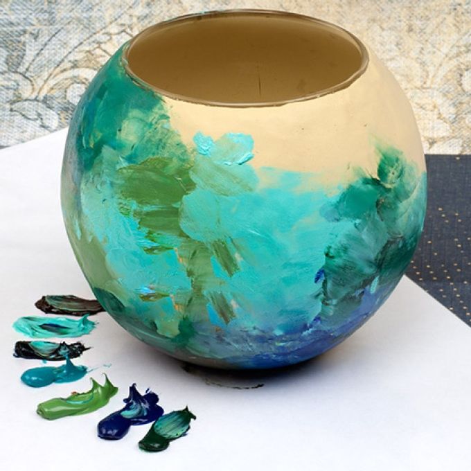 Ваза в технике сграффито