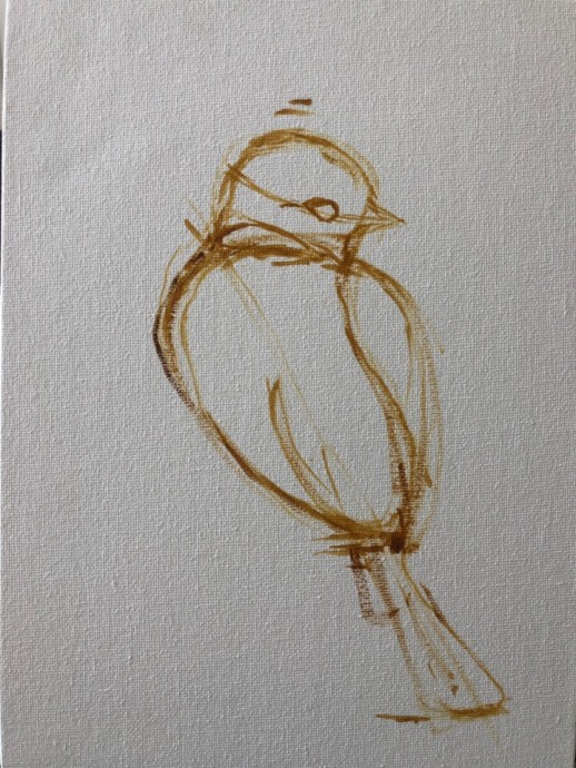 ​Птичка на ветке рябины