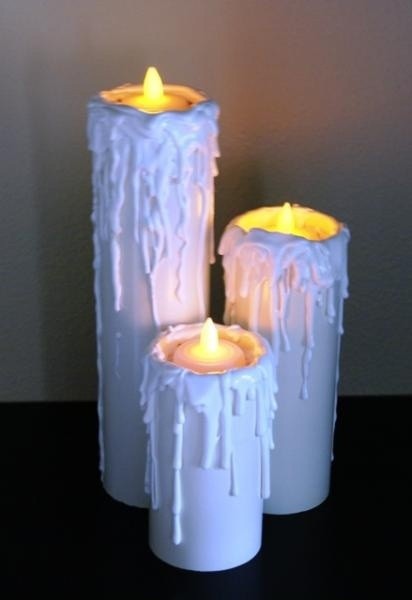 Мастерим красивые декоративные свечи из втулок и клея