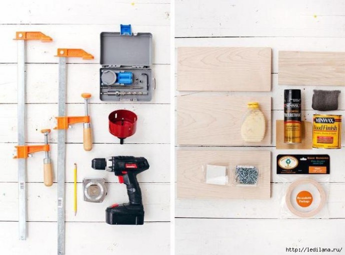 Делаем столик на подлокотник дивана