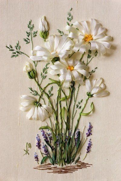 Вышивка лентами