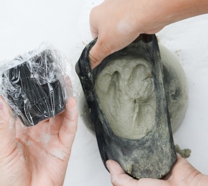 Кашпо для суккулентов из цемента