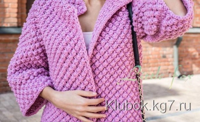 Узор спицами "Шиповник"