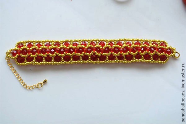 Красно-золотой браслет