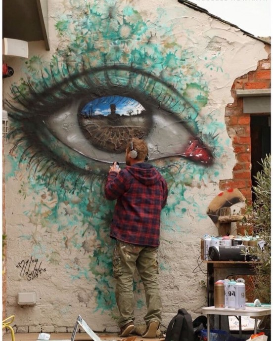 Невероятно реалистичные граффити на стенах домов
