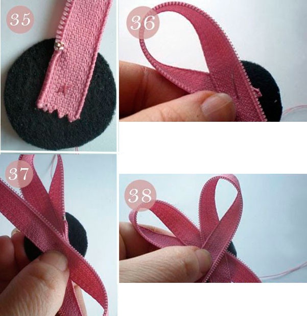 Великолепные цветы из молнии: мастер-класс