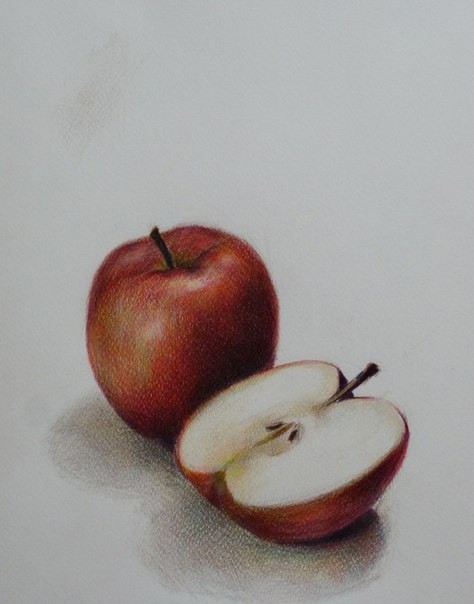 ​Урок рисования: яблоки