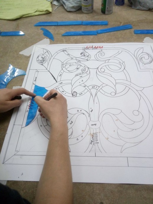 Витражный потолок своими руками