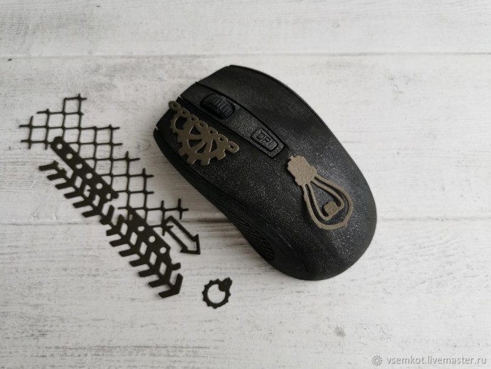 Компьютерная мышка в стиле стимпанк