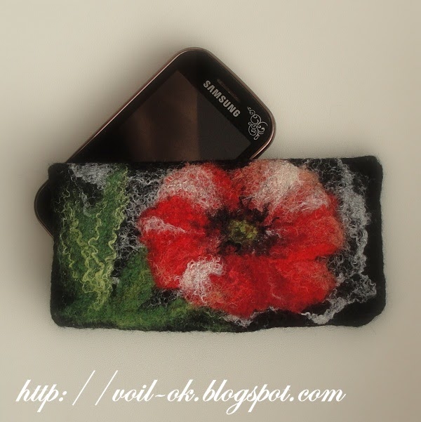 Чехлы для телефонов в технике шерстяной акварели: идеи