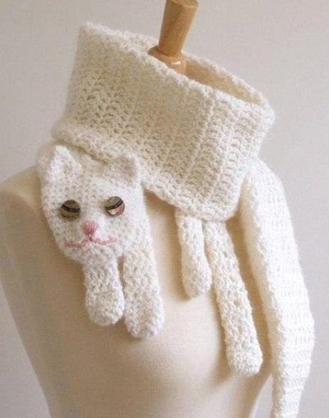 Оригинальные шерстяные шарфы со зверятами