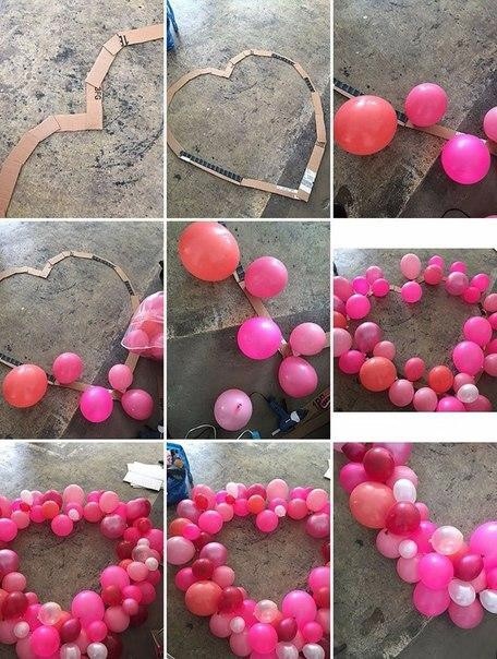 Сердце из воздушных шариков