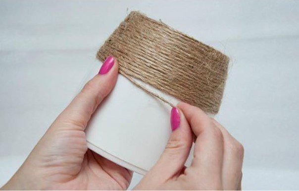 Очень простой и красивый декор кашпо