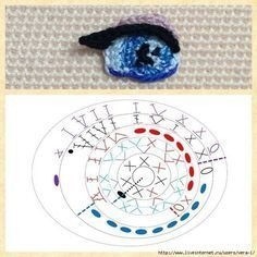 Оформление красивых глазок для вязаных кукол