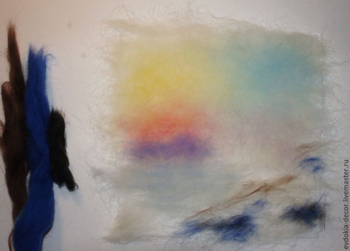 Снегирь в технике шерстяной акварели Снегирь в технике шерстяной акварели