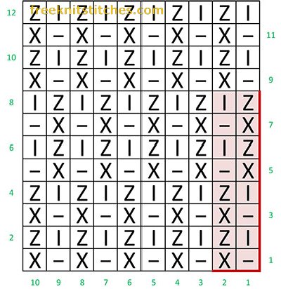 Узор "Резинка-дождик"