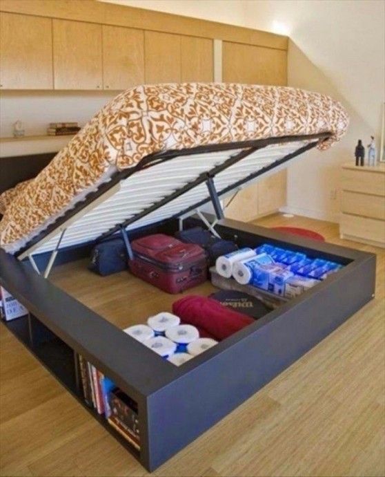 ​Идеи обустройства пространства под кроватью
