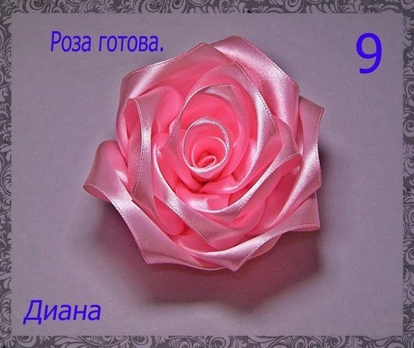 Розы из ленты