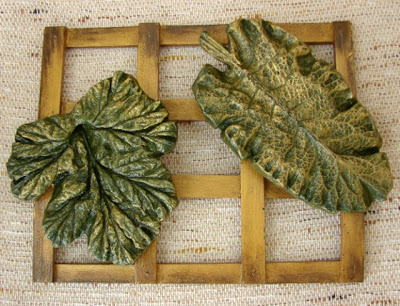Оригинальные листья из гипса