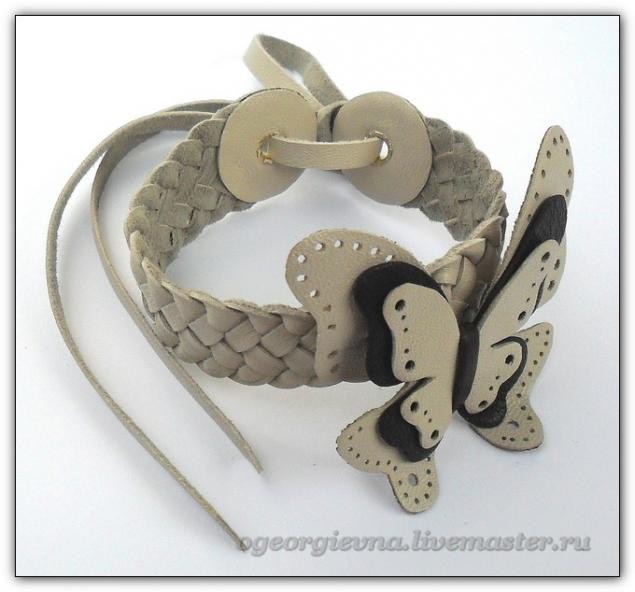 Комплект украшений из кожи Комплект украшений из кожи