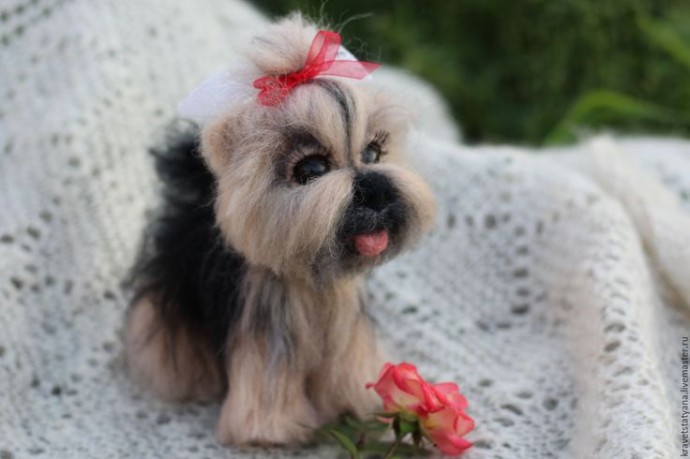 Собачки в технике сухого валяния
