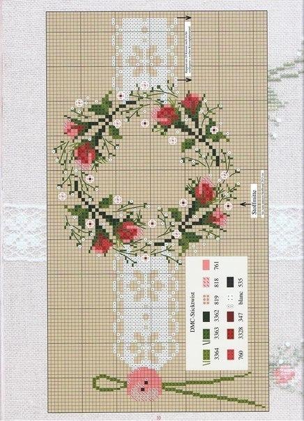 Схема для вышивки на подушке
