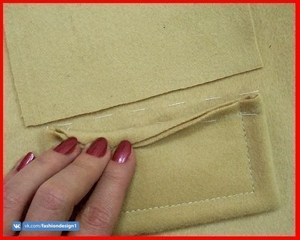 Карман с накладной листочкой