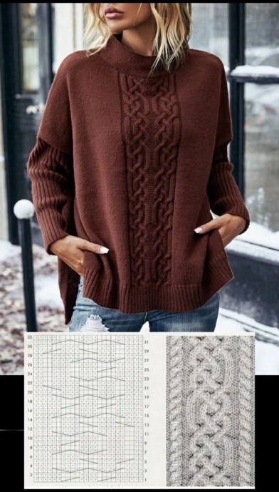 Красивые переплетения узоров для вязания на спицах Красивые переплетения узоров для вязания на спицах