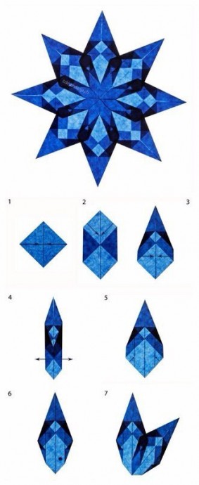 Звёздочки в технике оригами