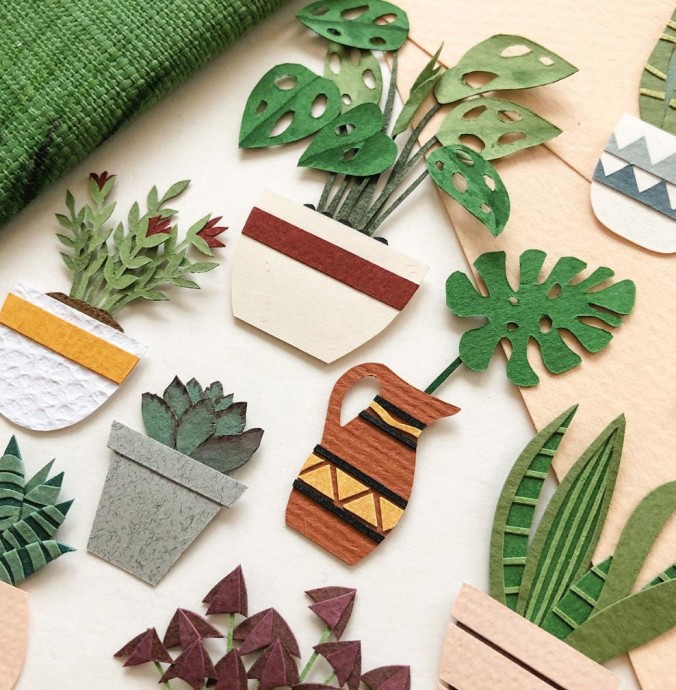 Крошечные бумажные растения: идеи для вдохновенного творчества
