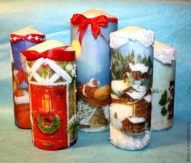 Быстрый декупаж свеч