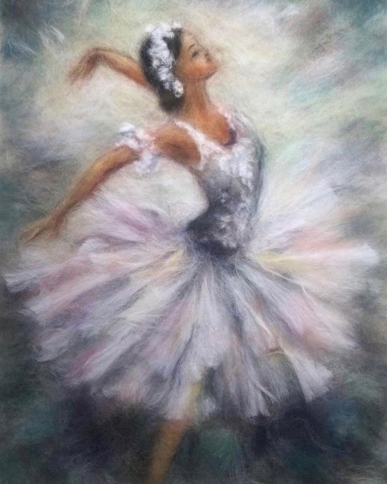 ​Чарующие картины в технике шерстяной акварели