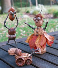 Веселые поделки из желудей