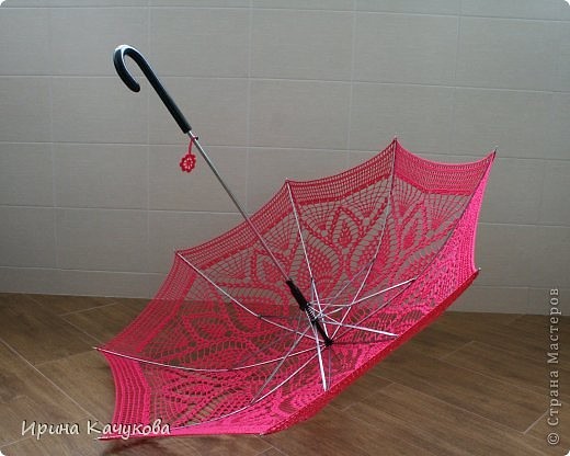 Ажурный зонт крючком