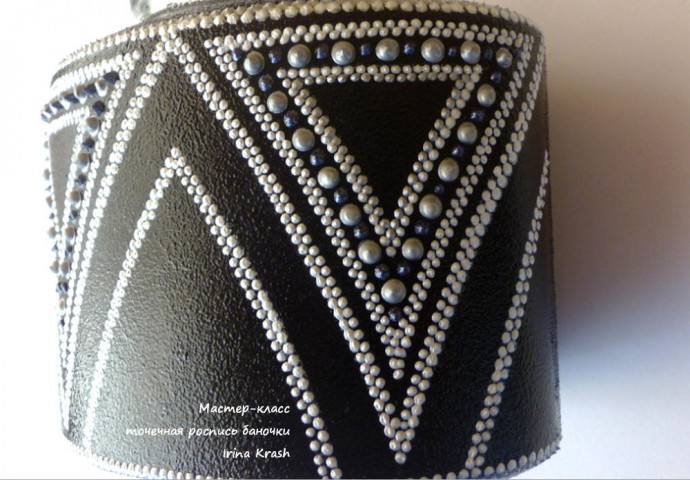 Точечная роспись баночки Точечная роспись баночки