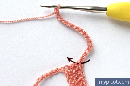 Узор с плетеной косичкой крючком
