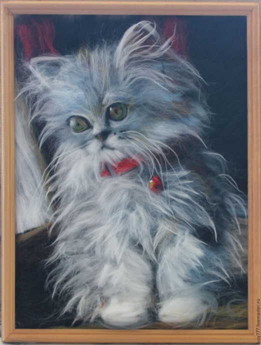 ​Коты в технике валяния из шерсти