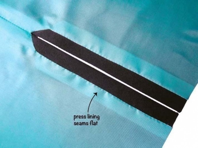 Разрез с подкладкой