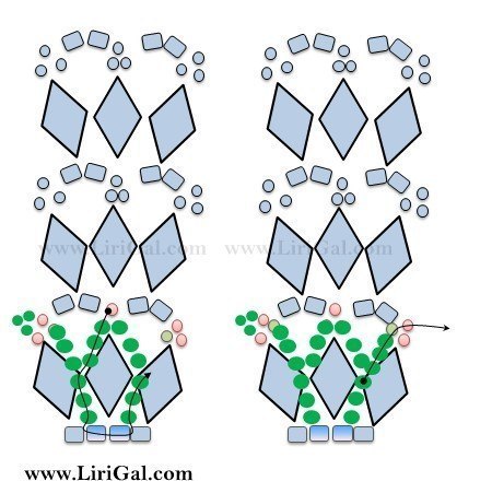 Морозные серьги из бисера и кристаллов
