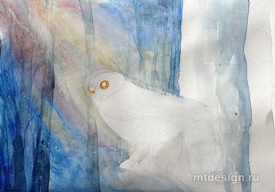 Урок рисования: сова