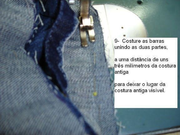 ​Вариант укорачивания джинсов с сохранением изначальной строчки