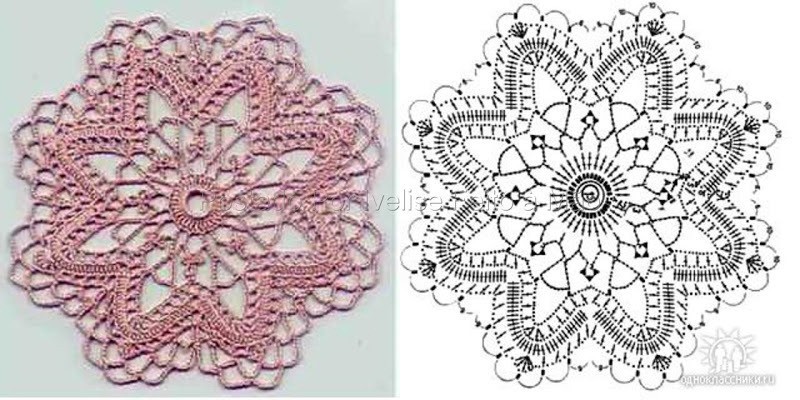 Восьмиугольные мотивы крючком