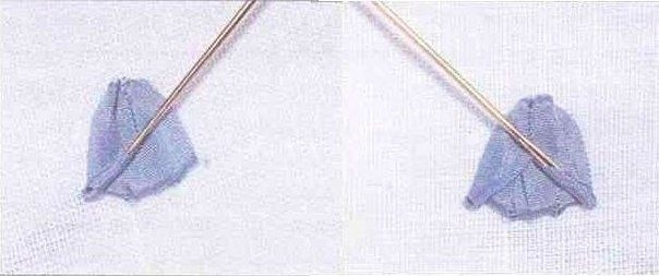 Вышивка лентами: колокольчик