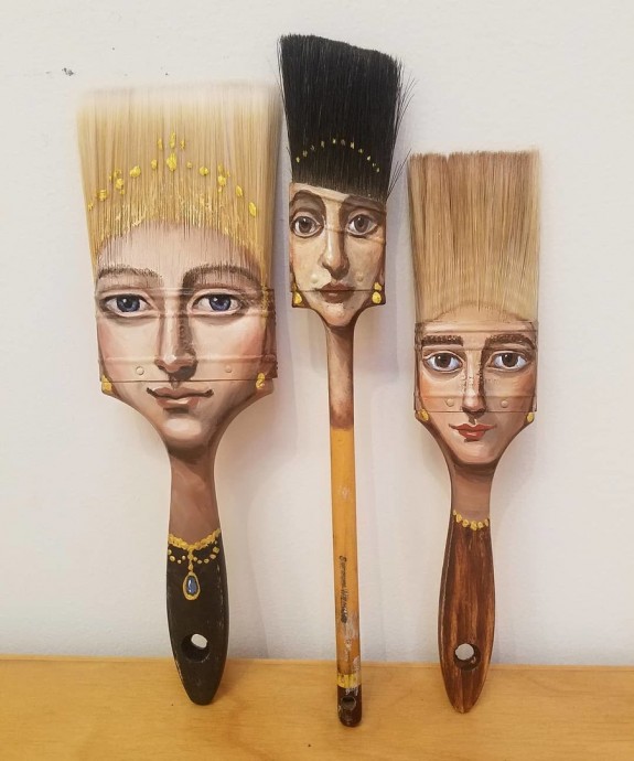 Художественная роспись кистей для краски