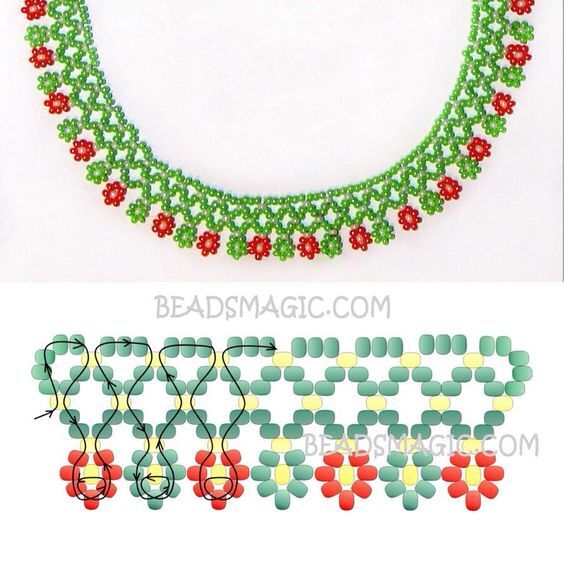 Ажурные ожерелья со схемами