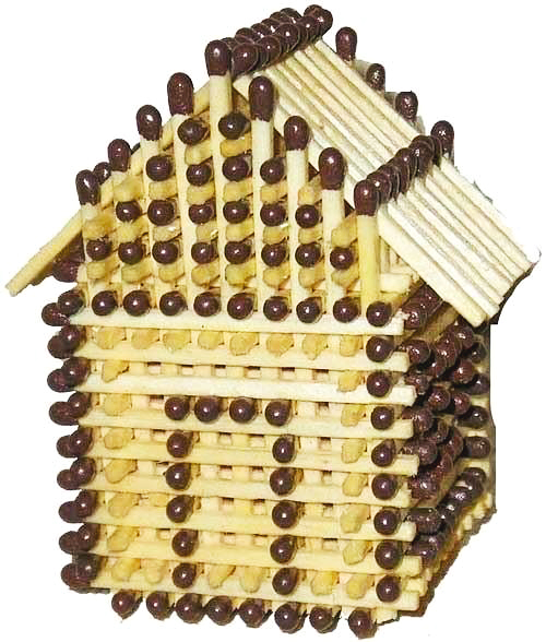 Деревня Рукоделкино: домик из спичек